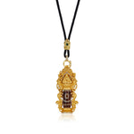 Zennava Tsongkhapa Dzi Pendant Authentic Tibetan Inspired Handcrafted | Sterling Silver & Agate | Blessings & Protection-Zennava