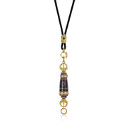 Zennava Vajra Dzi Pendant Authentic Tibetan Inspired Handcrafted | Sterling Silver & Agate | Blessings & Protection-Zennava