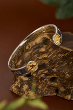 Zennava Zodiac Horse Bangle Authentic Tibetan Inspired Handcrafted | Sterling Silver & Gold Plated | Strength & Spirit-Zennava