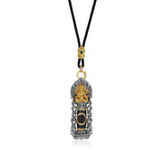 Zennava Green Tara Dzi Pendant Authentic Tibetan Inspired Handcrafted | Sterling Silver & Agate | Blessings & Protection-Zennava
