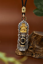 Zennava Green Tara Dzi Pendant Authentic Tibetan Inspired Handcrafted | Sterling Silver & Agate | Blessings & Protection-Zennava