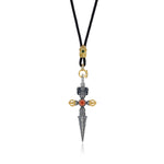 Zennava Vajra Phurba Pendant Authentic Tibetan Inspired Handcrafted | Sterling Silver | Blessings & Protection-Zennava