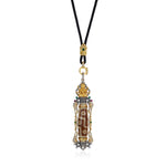 Zennava Ushnisha Vijaya Pendant Authentic Tibetan Inspired Handcrafted | Sterling Silver & Gold Plated | Health & Longevity-Zennava
