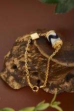 Zennava Tibetan Dzi Bead Bracelet Authentic Tibetan Inspired Handcrafted | Sterling Silver & Agate | Protection & Fortune-Zennava