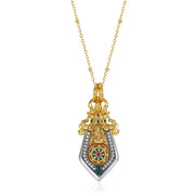 Zennava Manjushri Sword Pendant Authentic Tibetan Inspired Handcrafted | Sterling Silver & Gold Plated | Wisdom & Clarity-Zennava