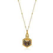 Zennava Zakiram Pendant Authentic Tibetan Inspired Handcrafted | Sterling Silver & Gold Plated | Blessings & Protection-Zennava