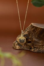 Zennava Zakiram Pendant Authentic Tibetan Inspired Handcrafted | Sterling Silver & Gold Plated | Blessings & Protection-Zennava