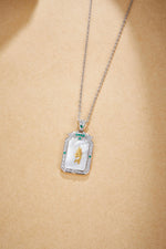 Zennava Green Tara Pendant Authentic Tibetan Inspired Handcrafted | Sterling Silver | Blessings & Protection-Zennava