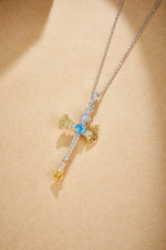 Zennava Mahakala Axe Pendant Authentic Tibetan Inspired Handcrafted | Sterling Silver & Gold Plated | Wrathful Power & Protection-Zennava