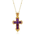 Zennava Vajra Cross Pendant Authentic Tibetan Inspired Handcrafted | Sterling Silver & Gold Plated | Blessings & Protection-Zennava