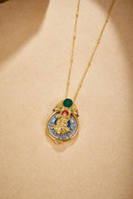 Zennava Green Tara Pendant Authentic Tibetan Inspired Handcrafted | Sterling Silver & Gold Plated | Blessings & Protection-Zennava