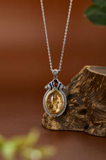 Zennava Manjushri Pendant Authentic Tibetan Inspired Handcrafted | Sterling Silver & Gold Plated | Blessings & Protection-Zennava