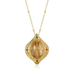 Zennava Thousand-Armed Avalokiteshvara Pendant Authentic Tibetan Inspired Handcrafted | Sterling Silver & Gold Plated | Mercy & Protection-Zennava