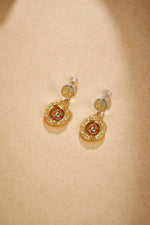 Zennava Zha Ji Ram Earrings Authentic Tibetan Inspired Handcrafted | Sterling Silver & Gold Plated | Blessings & Protection-Zennava