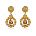Zennava Zha Ji Ram Earrings Authentic Tibetan Inspired Handcrafted | Sterling Silver & Gold Plated | Blessings & Protection-Zennava