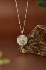 Zennava Zha Ki Lhamo Pendant Authentic Tibetan Inspired Handcrafted | Sterling Silver & Gold Plated | Power & Protection-Zennava