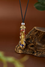 Zennava Ksitigarbha Bodhisattva Pendant Authentic Tibetan Inspired Handcrafted | Sterling Silver & Gold Plated | Wisdom & Compassion-Zennava