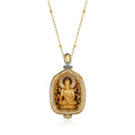 Zennava Medicine Buddha Pendant Authentic Tibetan Inspired Handcrafted | Sterling Silver & Gold Plated | Healing & Health-Zennava