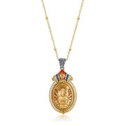 Zennava Thousand-Armed Avalokitesvara Pendant Authentic Tibetan Inspired Handcrafted | Sterling Silver & Gold Plated | Mercy & Protection-Zennava