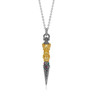 Zennava Phurba Pendant Authentic Tibetan Inspired Handcrafted | Sterling Silver & Gold Plated | Blessings & Protection-Zennava