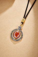 Zennava Yellow Jambhala Pendant Authentic Tibetan Inspired Handcrafted | Sterling Silver | Prosperity & Abundance-Zennava