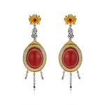 Zennava Lotus Avalokiteshvara Earrings Authentic Tibetan Inspired Handcrafted | Sterling Silver | Mercy & Protection-Zennava