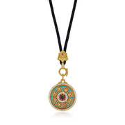 Zennava Auspicious Eight Treasures Pendant Authentic Tibetan Inspired Handcrafted | Sterling Silver | Auspiciousness & Prosperity-Zennava