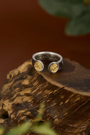 Zennava Zodiac Horse Ring Authentic Tibetan Inspired Handcrafted | Sterling Silve & Gold Platedr | Strength & Spirit-Zennava