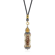 Zennava Ushnisha Vijaya Pendant Authentic Tibetan Inspired Handcrafted | Sterling Silver & Gold Plated | Health & Longevity-Zennava