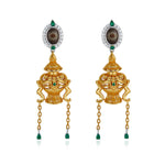 Zennava Vase of Longevity Earrings Authentic Tibetan Inspired Handcrafted | Sterling Silver & Gold Plated | Longevity & Prosperity-Zennava