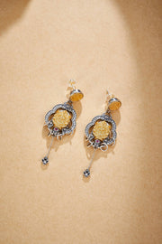 Zennava Mahakala Earrings Authentic Tibetan Inspired Handcrafted | Sterling Silver & Gold Plated | Blessings & Protection-Zennava