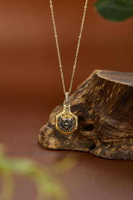 Zennava Zakiram Pendant Authentic Tibetan Inspired Handcrafted | Sterling Silver & Gold Plated | Blessings & Protection-Zennava