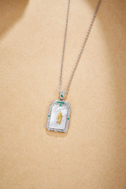 Zennava Green Tara Pendant Authentic Tibetan Inspired Handcrafted | Sterling Silver | Blessings & Protection-Zennava