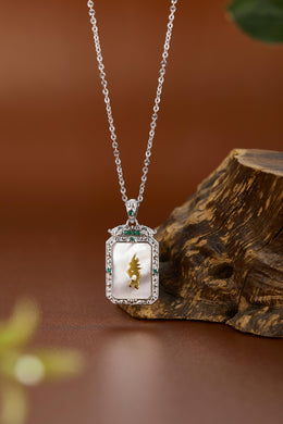 Zennava Green Tara Pendant Authentic Tibetan Inspired Handcrafted | Sterling Silver | Blessings & Protection-Zennava