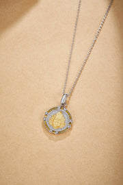 Zennava Yellow Jambhala Pendant Authentic Tibetan Inspired Handcrafted | Sterling Silver & Gold Plated | Prosperity & Abundance-Zennava