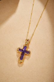 Zennava Vajra Cross Pendant Authentic Tibetan Inspired Handcrafted | Sterling Silver & Gold Plated | Blessings & Protection-Zennava