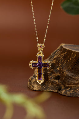 Zennava Vajra Cross Pendant Authentic Tibetan Inspired Handcrafted | Sterling Silver & Gold Plated | Blessings & Protection-Zennava