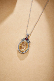 Zennava Manjushri Pendant Authentic Tibetan Inspired Handcrafted | Sterling Silver & Gold Plated | Blessings & Protection-Zennava