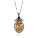 Zennava Manjushri Pendant Authentic Tibetan Inspired Handcrafted | Sterling Silver & Gold Plated | Blessings & Protection-Zennava