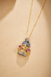 Zennava Manjushri Pendant Authentic Tibetan Inspired Handcrafted | Sterling Silver & Gold Plated | Blessings & Protection-Zennava