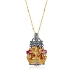Zennava Manjushri Pendant Authentic Tibetan Inspired Handcrafted | Sterling Silver & Gold Plated | Blessings & Protection-Zennava