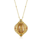 Zennava Thousand-Armed Avalokiteshvara Pendant Authentic Tibetan Inspired Handcrafted | Sterling Silver & Gold Plated | Mercy & Protection-Zennava