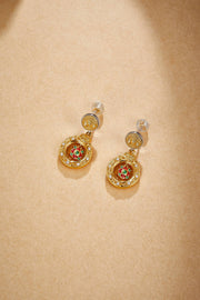 Zennava Zha Ji Ram Earrings Authentic Tibetan Inspired Handcrafted | Sterling Silver & Gold Plated | Blessings & Protection-Zennava