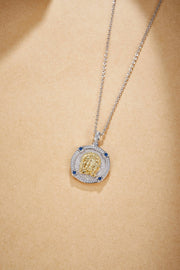 Zennava Zha Ki Lhamo Pendant Authentic Tibetan Inspired Handcrafted | Sterling Silver & Gold Plated | Power & Protection-Zennava