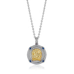 Zennava Zha Ki Lhamo Pendant Authentic Tibetan Inspired Handcrafted | Sterling Silver & Gold Plated | Power & Protection-Zennava