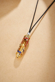 Zennava Ksitigarbha Bodhisattva Pendant Authentic Tibetan Inspired Handcrafted | Sterling Silver & Gold Plated | Wisdom & Compassion-Zennava