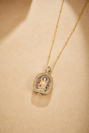 Zennava Medicine Buddha Pendant Authentic Tibetan Inspired Handcrafted | Sterling Silver & Gold Plated | Healing & Health-Zennava