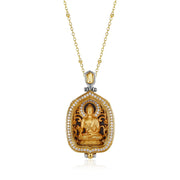 Zennava Medicine Buddha Pendant Authentic Tibetan Inspired Handcrafted | Sterling Silver & Gold Plated | Healing & Health-Zennava