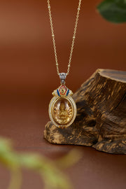 Zennava Thousand-Armed Avalokitesvara Pendant Authentic Tibetan Inspired Handcrafted | Sterling Silver & Gold Plated | Mercy & Protection-Zennava