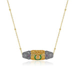 Zennava Green Tara Pendant Authentic Tibetan Inspired Handcrafted | Sterling Silver & Gold Plated | Blessings & Protection-Zennava